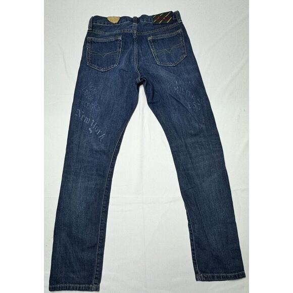 Polo Ralph Lauren Youth Boys Sullivan Slim Graffiti Print Blue Jean - 14 (26x28) - Picture 2 of 7